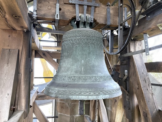 ref.Kirche Burgdorf Geburtstagskarte 2025 Glocke der Stadtkirche von den Gebr.Rüetschi, Aarau, von 1866