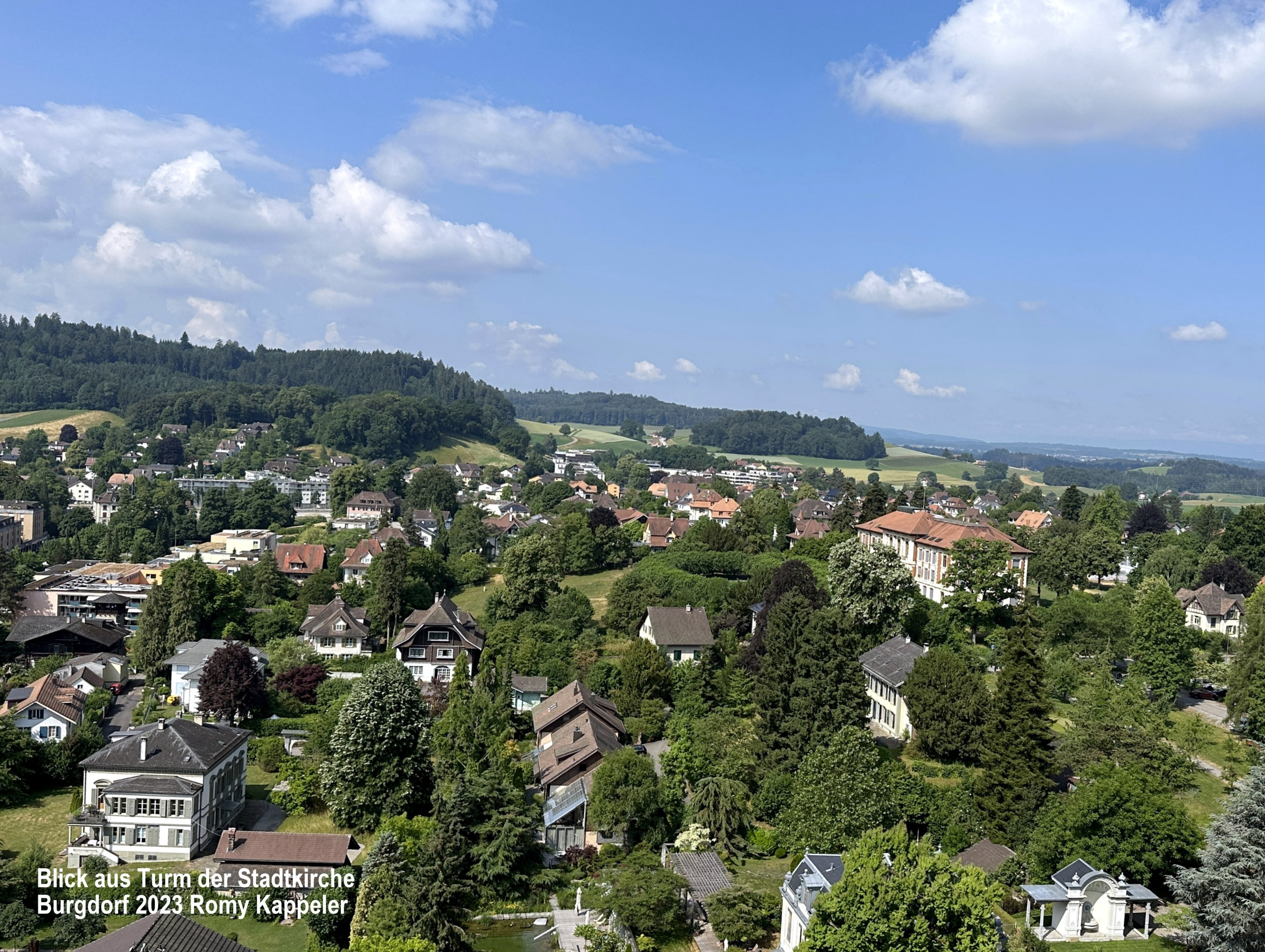 Blick aus Kirchturm Stadtkirche Burgdorf Gymnasium