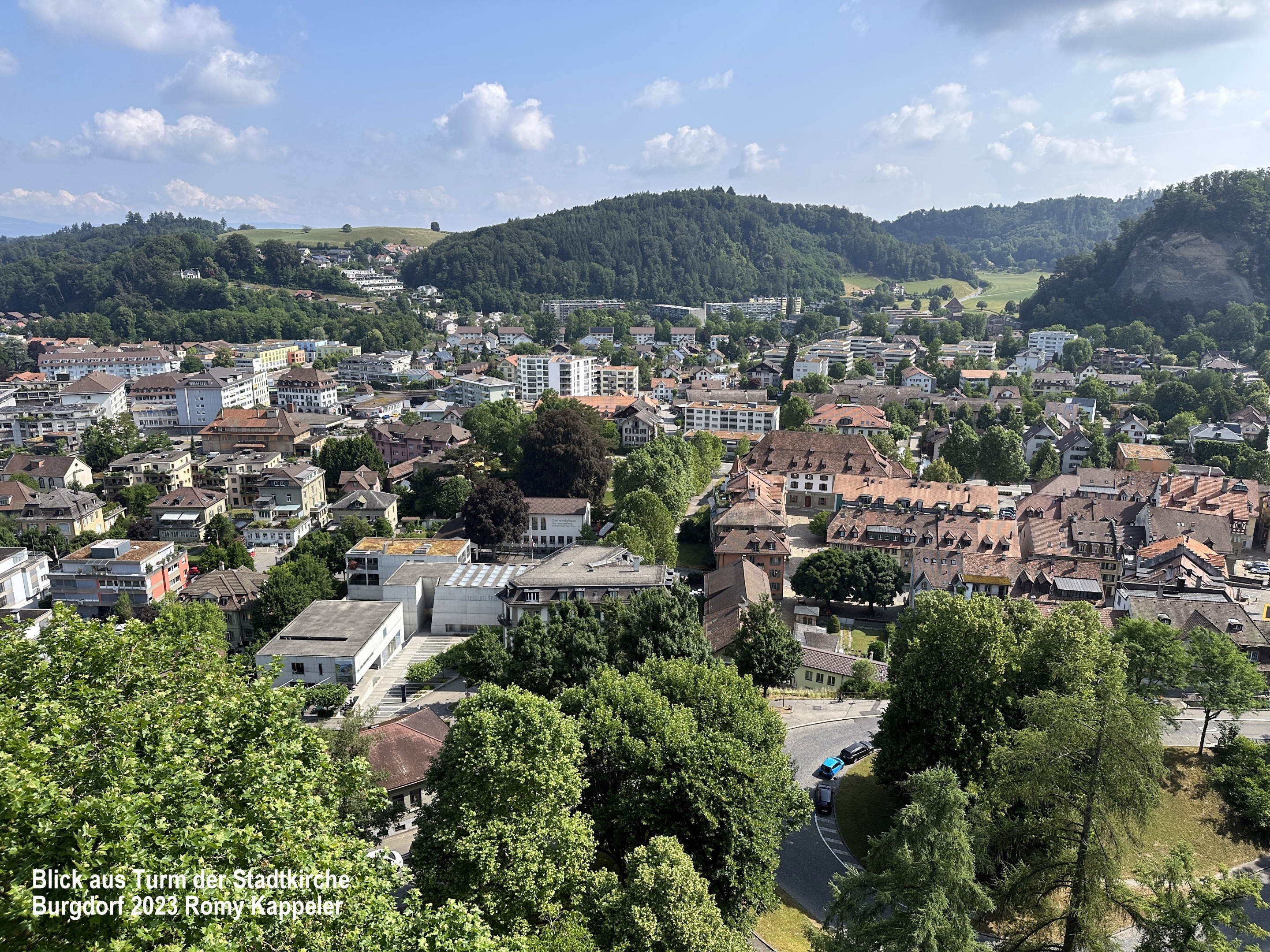 Blick aus Kirchturm Stadtkirche Burgdorf  Richtung Düttisberg